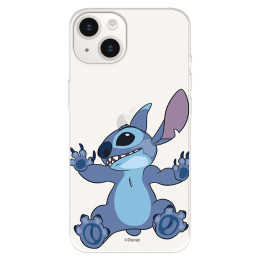 Funda para iPhone 15 Oficial de Disney Stitch Trepando - Lilo & Stitch