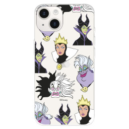 Funda para iPhone 15 Oficial de Disney Villanas Patrón - Villanas Disney