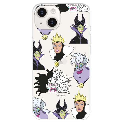 Funda para iPhone 15 Plus Oficial de Disney Villanas Patrón - Villanas Disney