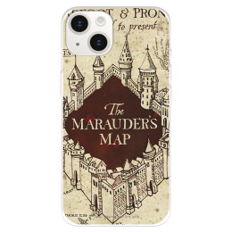 Funda para iPhone 15 Plus Oficial de Harry Potter The Marauders Map fondo - Harry Potter