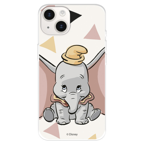 Funda para iPhone 15 Plus Oficial de Disney Dumbo Silueta Transparente - Dumbo