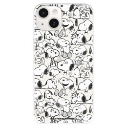 Funda para iPhone 15 Plus Oficial de Peanuts Snoopy siluetas - Snoopy