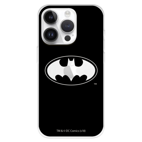 Funda para iPhone 15 Pro Oficial de DC Comics Batman Logo Transparente - DC Comics