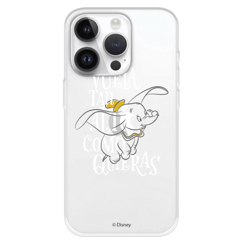 Funda para iPhone 15 Pro Oficial de Disney Dumbo Vuela tan Alto - Dumbo