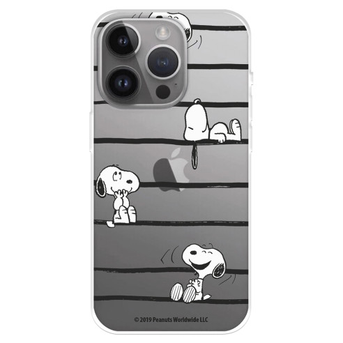 Funda para iPhone 15 Pro Max Oficial de Peanuts Snoopy rayas - Snoopy