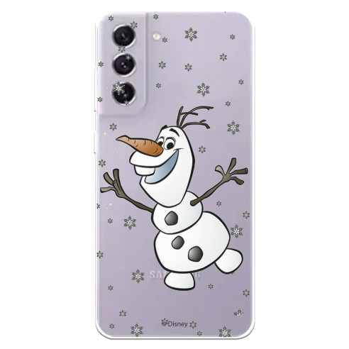 Funda para Samsung Galaxy S23 FE Oficial de Disney Olaf Transparente - Frozen