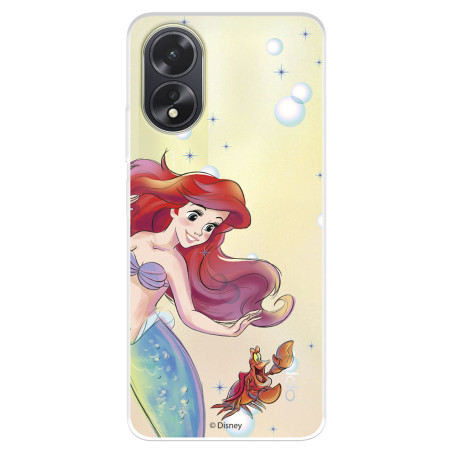 Funda para Oppo A54s Oficial de Disney Ariel y Sebastián Burbujas - La  Sirenita