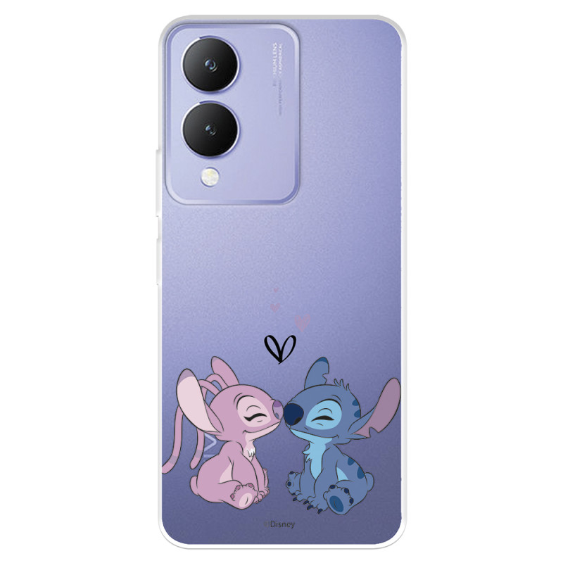 Funda para Vivo Y17s Oficial de Disney Angel & Stitch Beso - Lilo & Stitch