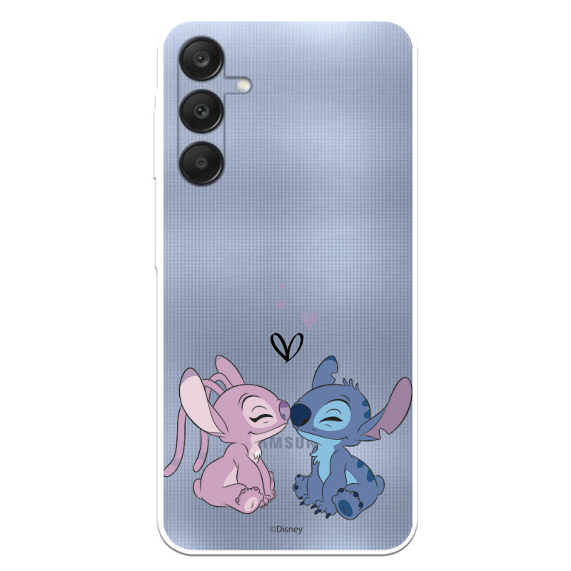 Funda para Samsung Galaxy A25 5G Oficial de Disney Angel & Stitch Beso - Lilo & Stitch