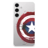 Funda para Samsung Galaxy S24 Oficial de Marvel Capitán América Escudo Transparente - Marvel