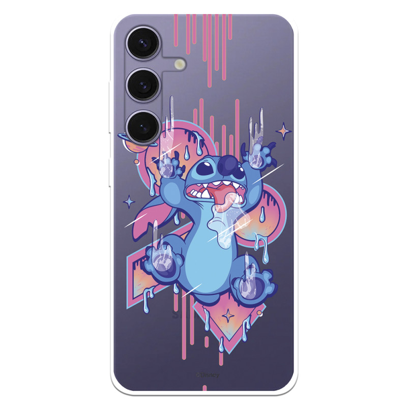 Funda para Samsung Galaxy S24 Plus Oficial de Disney Stitch Graffiti - Lilo & Stitch