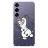 Funda para Samsung Galaxy S24 Plus Oficial de Disney Olaf Transparente - Frozen