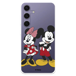 Funda para Samsung Galaxy S24 Plus Oficial de Disney Mickey y Minnie Posando - Clásicos Disney