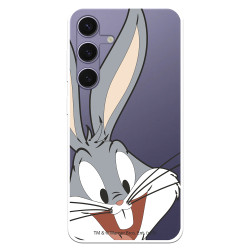 Funda para Samsung Galaxy S24 Plus Oficial de Warner Bros Bugs Bunny Silueta Transparente - Looney Tunes