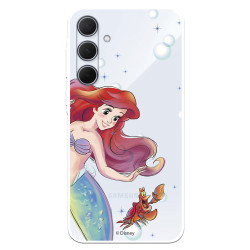 Funda para Samsung Galaxy A35 5G Oficial de Disney Ariel y Sebastián Burbujas - La Sirenita