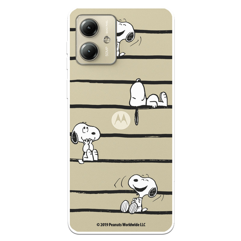 Funda para Motorola Edge 40 Neo Oficial de Peanuts Snoopy rayas - Snoopy