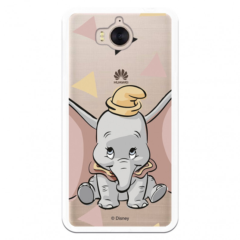 Carcasa Oficial Disney Dumbo silueta transparente para Huawei Y5 2017 - Dumbo- La Casa de las Carcasas