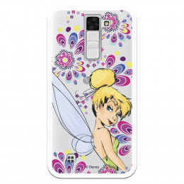 Carcasa Oficial Disney Campanilla Flores Transparente para LG K8 - Peter Pan- La Casa de las Carcasas