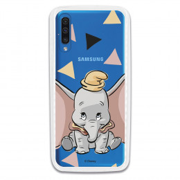 Carcasa Oficial Disney Dumbo silueta transparente para Samsung Galaxy A70 - Dumbo- La Casa de las Carcasas