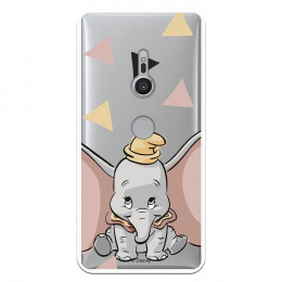 Carcasa Oficial Disney Dumbo silueta transparente para Sony Xperia XZ2 - Dumbo- La Casa de las Carcasas