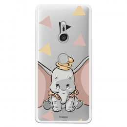 Carcasa Oficial Disney Dumbo silueta transparente para Sony Xperia XZ3 - Dumbo- La Casa de las Carcasas