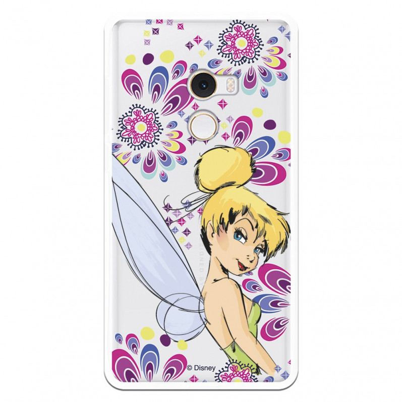 Carcasa Oficial Disney Campanilla Flores Transparente para Xiaomi Mi Mix 2 - Peter Pan- La Casa de las Carcasas