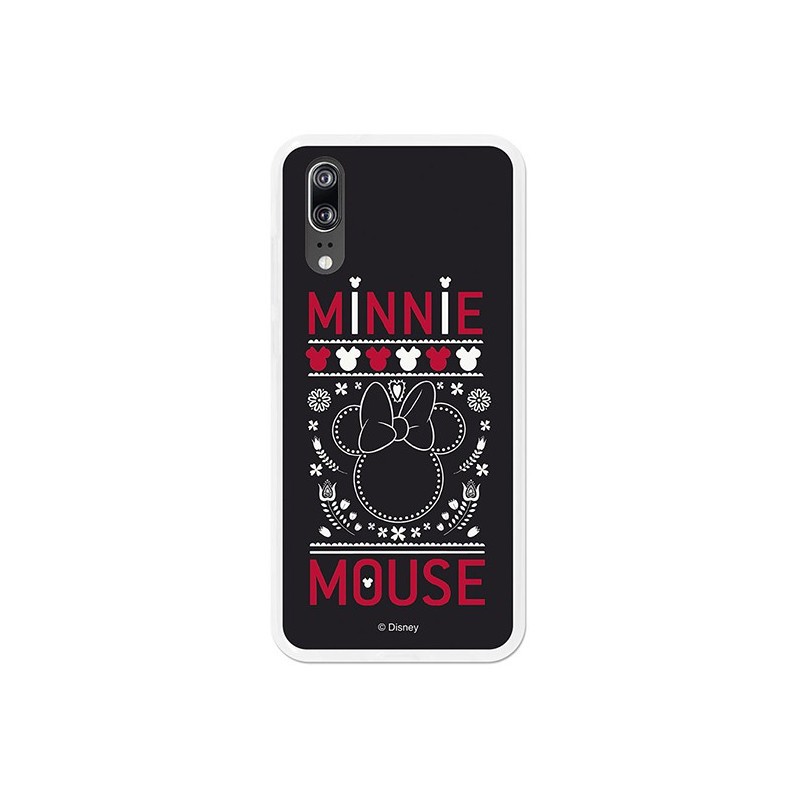 Offizielle Disney Minnie Black bestickte Huawei P20 Hülle