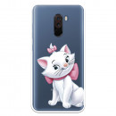 Offizielle Disney Marie Silhouette Transparente Hülle für Xiaomi Pocophone F1 - The Aristocats