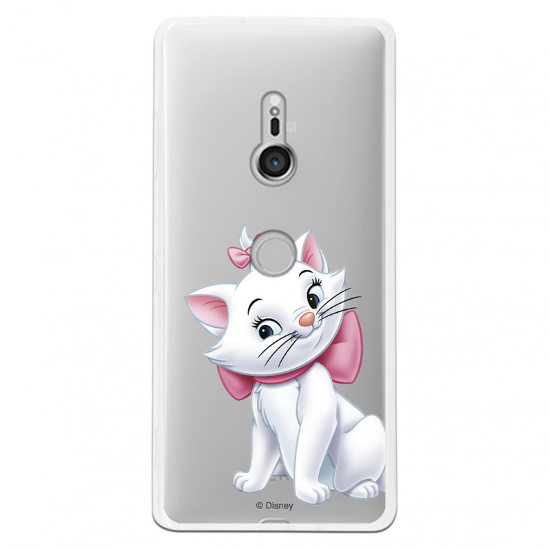 Offizielle Disney Marie Silhouette transparente Hülle für Sony Xperia XZ3 – The Aristocats