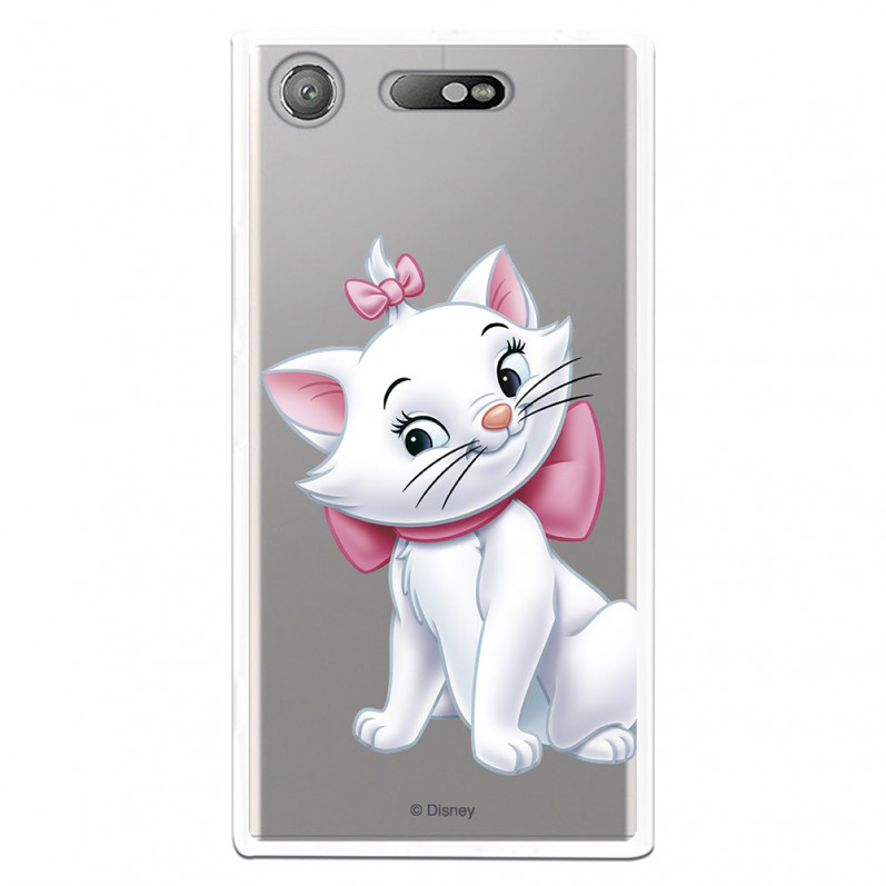 Offizielle Disney Marie Silhouette transparente Hülle für Sony Xperia XZ1 – The Aristocats