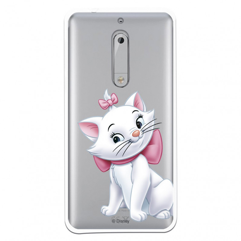 Offizielle Disney Marie Silhouette transparente Hülle für Nokia 5 – The Aristocats