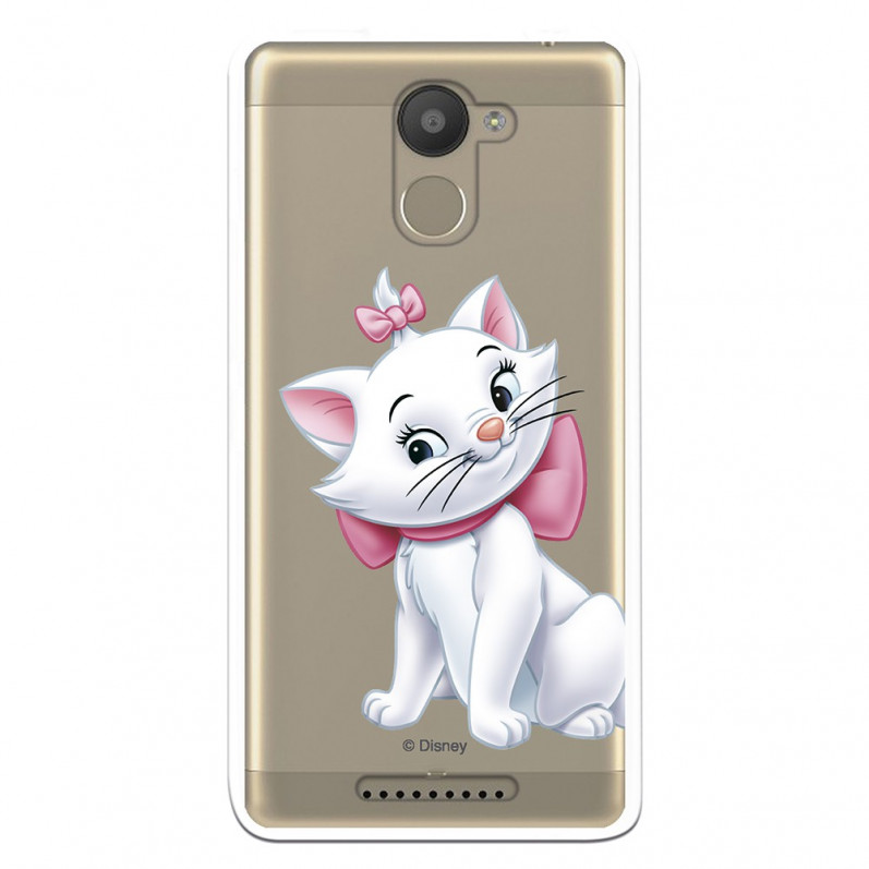 Offizielle Disney Marie Silhouette transparente Hülle für BQ Aquaris U Plus – The Aristocats