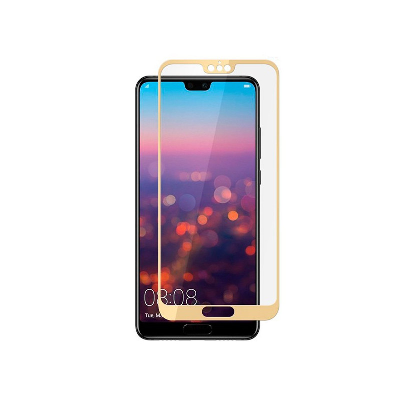 Vollständig gehärtetes Glas in Gold für Huawei P20 Pro