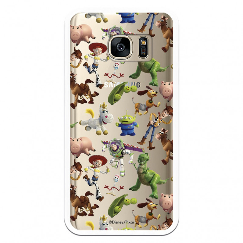 Offizielle Disney Toy Story Silhouettes Transparente Hülle – Toy Story für Samsung Galaxy S7