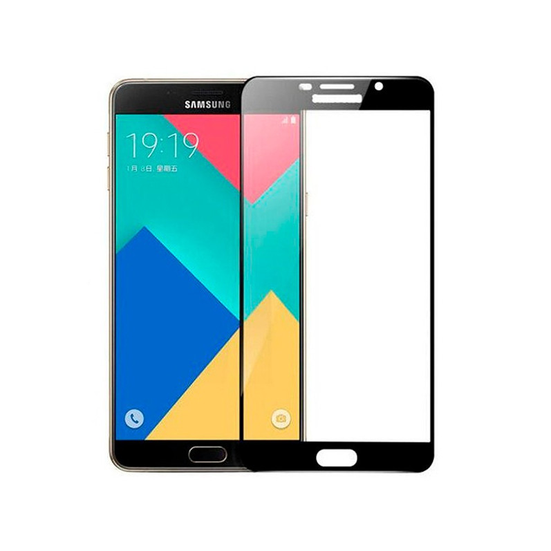 Vollschwarzes gehärtetes Glas für Samsung Galaxy J7 2016