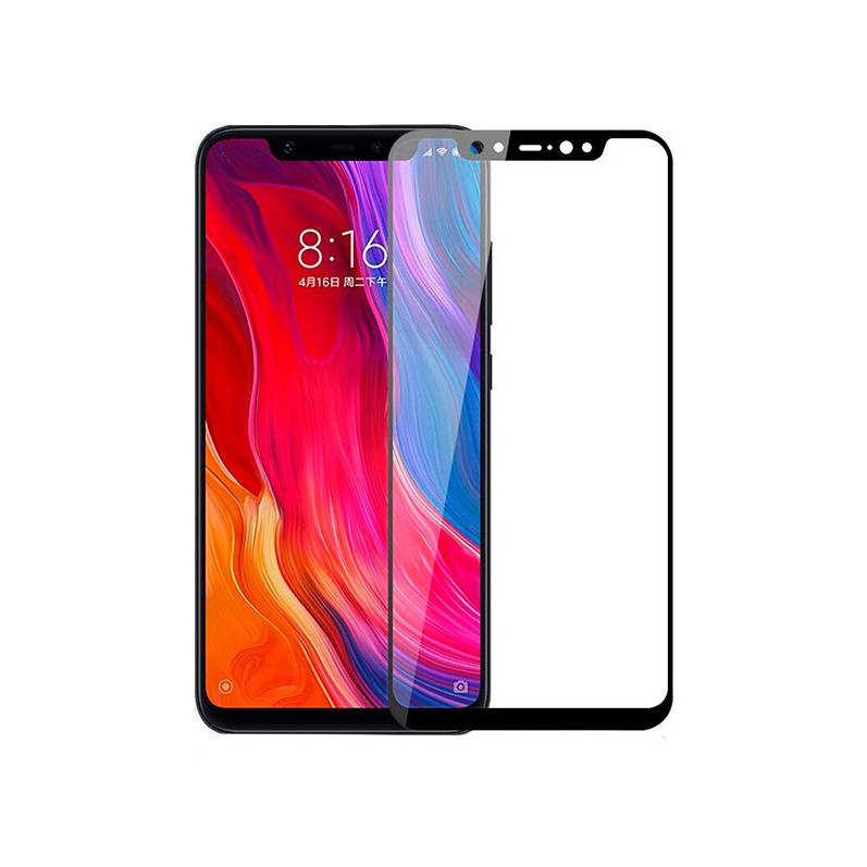 Vollschwarzes gehärtetes Glas für Xiaomi Mi 8