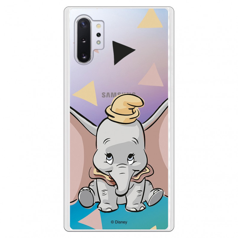 Funda para Samsung Galaxy Note 10 Plus Oficial de Disney Dumbo Silueta Transparente - Dumbo