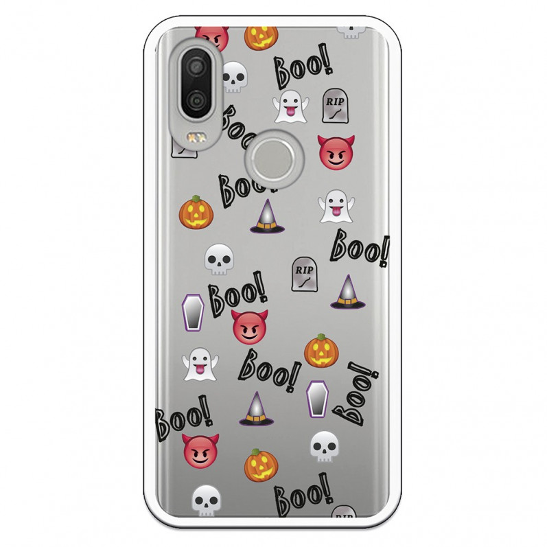 Carcasa Halloween Icons para Bq Aquaris X2- La Casa de las Carcasas