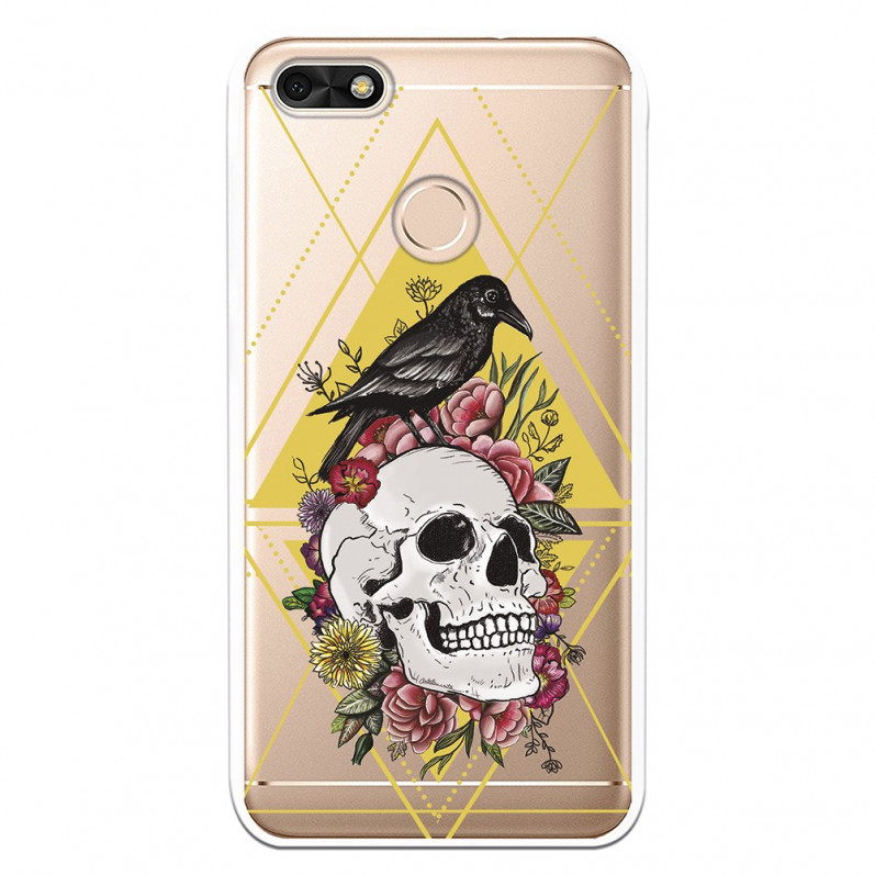 Carcasa Calavera Cuervo para Huawei Y6 Pro 2017- La Casa de las Carcasas