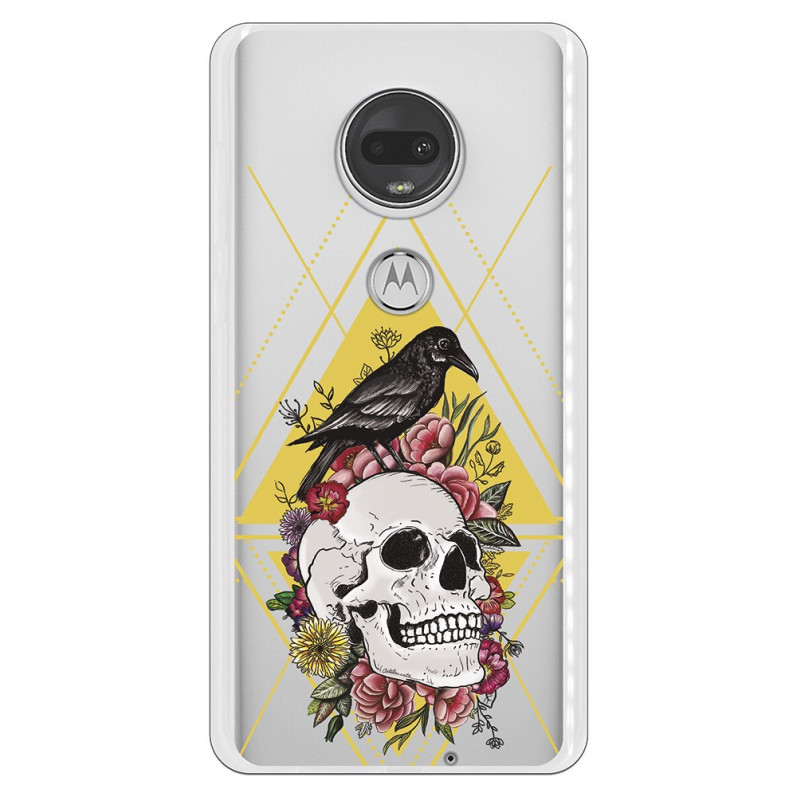 Carcasa Calavera Cuervo para Motorola Moto G7 - La Casa de las Carcasas