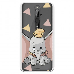 Funda para Xiaomi Redmi 8 Oficial de Disney Dumbo Silueta Transparente - Dumbo