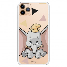 Funda para iPhone 11 Pro Max Oficial de Disney Dumbo Silueta Transparente - Dumbo