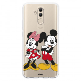 Funda para Huawei Mate 20 Lite Oficial de Disney Mickey y Minnie Posando - Clásicos Disney