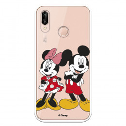 Funda para Huawei P20 Lite Oficial de Disney Mickey y Minnie Posando - Clásicos Disney