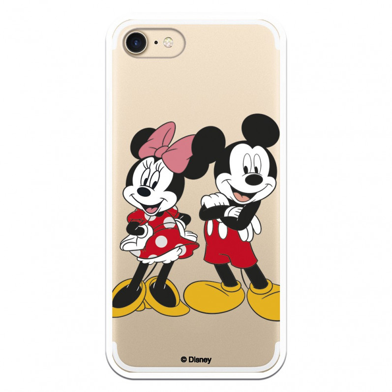Funda para iPhone 8 Oficial de Disney Mickey y Minnie Posando - Clásicos Disney