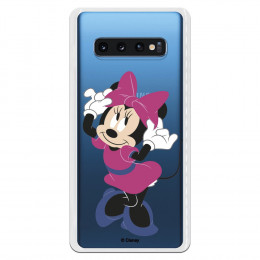 Funda para Samsung Galaxy S10 Plus Oficial de Disney Minnie Rosa - Clásicos Disney