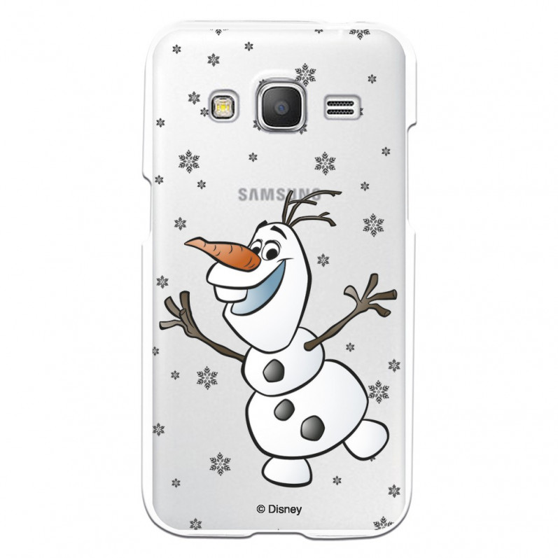 Funda para Samsung Galaxy Core Prime Oficial de Disney Olaf Transparente - Frozen