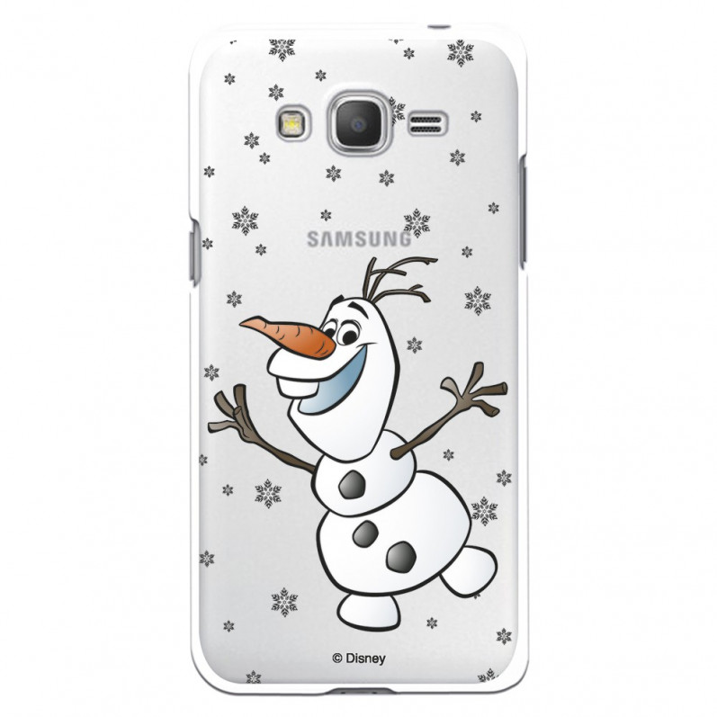 Funda para Samsung Galaxy Grand Prime Oficial de Disney Olaf Transparente - Frozen