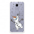 Funda para Samsung Galaxy J6 2018 Oficial de Disney Olaf Transparente - Frozen