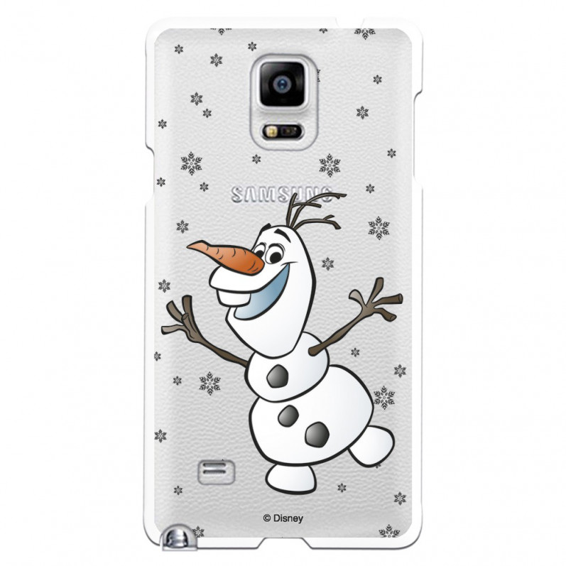 Funda para Samsung Galaxy Note 4 Oficial de Disney Olaf Transparente - Frozen